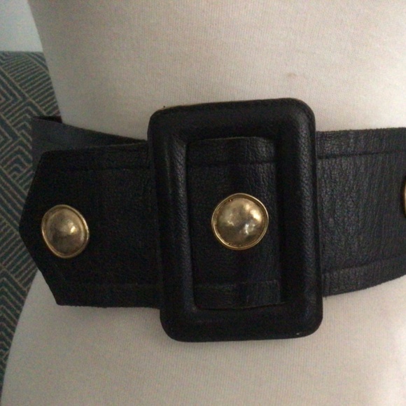 Vintage EDOUARD RAMBAUD Paris Black Leather Belt #30539, Size S-M - Picture 9 of 10